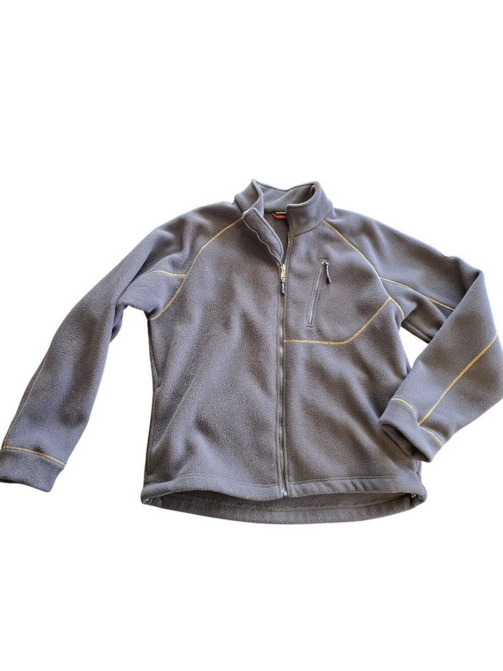 Timberland Men's Fleece Gray Full-Zip Jacket XL Polyester Outdoor Activewear